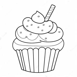 Delicious Cupcake Coloring Page 48783-39088