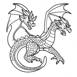 Triple Strike Dragon In Flight Coloring Page 48813-39125