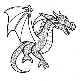 Triple Strike Dragon In Flight Coloring Page 48813-39128