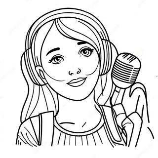 That Girl Lay Lay With Microphone Coloring Page 48823-39113