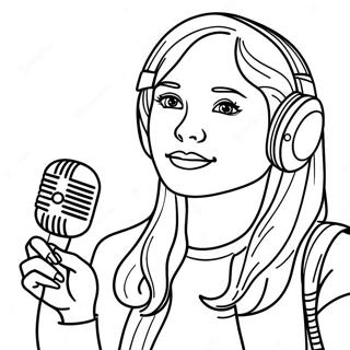 That Girl Lay Lay With Microphone Coloring Page 48823-39114