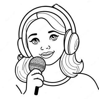 That Girl Lay Lay With Microphone Coloring Page 48823-39115