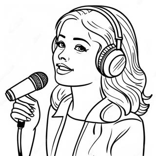 That Girl Lay Lay With Microphone Coloring Page 48823-39116