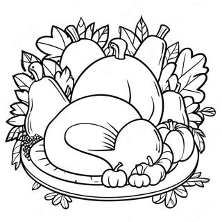 Thanksgiving Feast Coloring Page 48832-39118