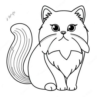 Persian Cat Coloring Pages