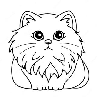 Fluffy Persian Cat Coloring Page 48853-39143