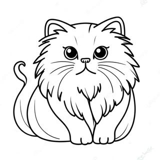 Fluffy Persian Cat Coloring Page 48853-39144