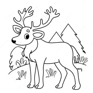 Reindeer For Adults Coloring Pages