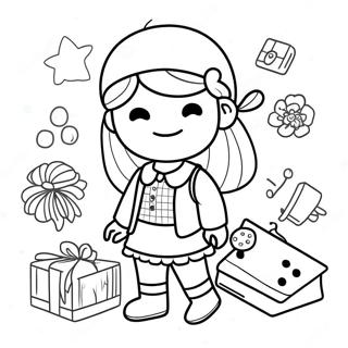 Cute Roblox Preppy Girl With Accessories Coloring Page 48883-39170