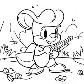 Elmer Fudd Hunting Rabbit Coloring Page 48893-39173