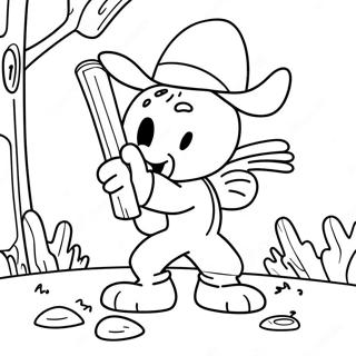 Elmer Fudd Hunting Rabbit Coloring Page 48893-39174