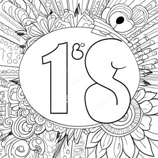 Number 18 Coloring Page 48922-39196