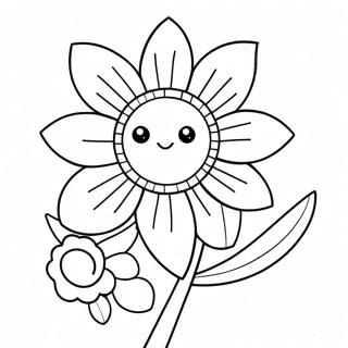 Cute Simple Flower Coloring Page 4892-4094