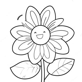 Cute Simple Flower Coloring Page 4892-4095