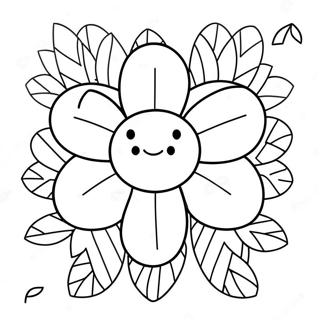 Cute Simple Flower Coloring Page 4892-4096