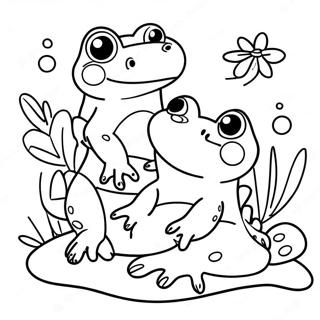 Cute Amphibian Friends Coloring Page 48933-39204