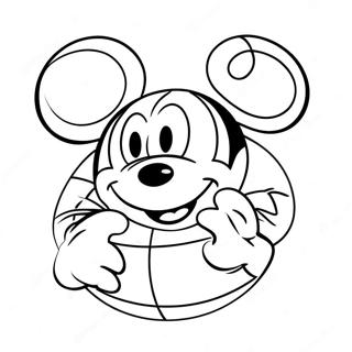 Mickey Mouse Basketball Coloring Page 48942-39206