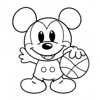 Mickey Mouse Basketball Coloring Page 48942-39207