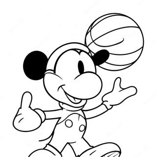 Mickey Mouse Basketball Coloring Page 48942-39208