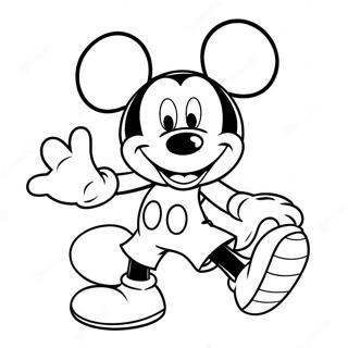 Mickey Mouse Dribbling Basketball Coloring Page 48943-39211