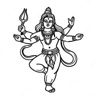 Colorful Shiva Dancing Coloring Page 48963-39228