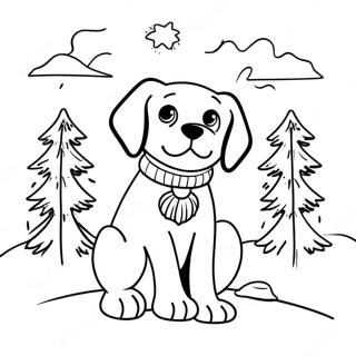 Winter Dog Coloring Pages