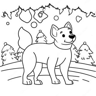 Winter Dog Coloring Page 48972-39230