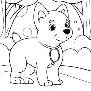 Winter Dog Coloring Page 48972-39231