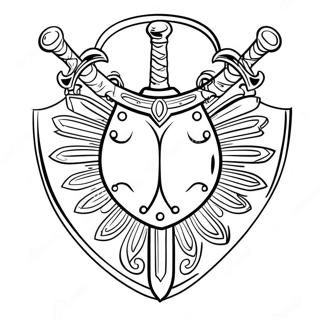 Colorful Sword And Shield Coloring Page 48983-39241