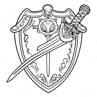 Colorful Sword And Shield Coloring Page 48983-39243