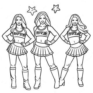 Dallas Cowboys Cheerleaders Coloring Page 4902-4086