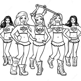 Dallas Cowboys Cheerleaders Coloring Page 4902-4087