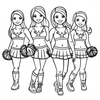 Dallas Cowboys Cheerleaders Coloring Page 4902-4088