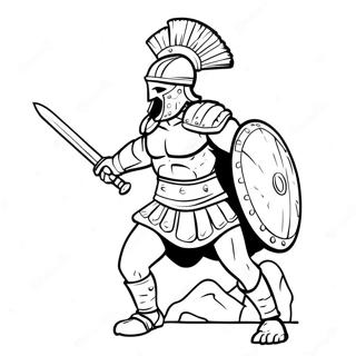 Fierce Gladiator In Battle Coloring Page 49033-39283