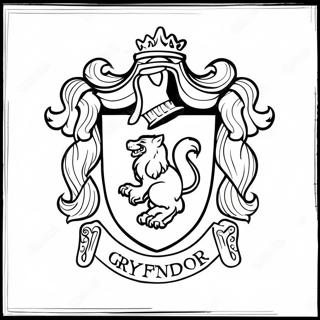 Gryffindor Crest Coloring Page 49042-39286