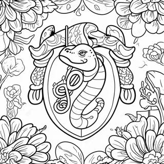 Slytherin Snake Logo Coloring Page 49043-39290