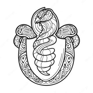 Slytherin Snake Logo Coloring Page 49043-39291