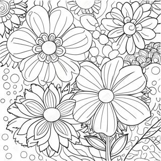 Preppy Flower Coloring Page 49062-39302