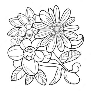 Preppy Flower Coloring Page 49062-39304