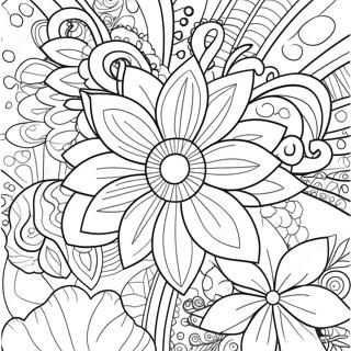 Bright And Cheerful Flower Coloring Page 49063-39308