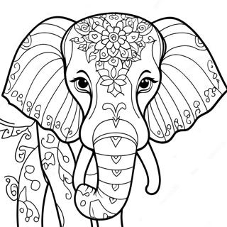 Realistic Elephant Coloring Pages