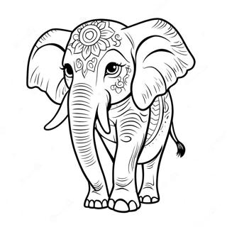 Realistic Elephant Coloring Page 49072-39310