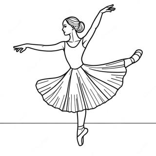 Ballet Dancer In Graceful Pose Coloring Page 49083-39322