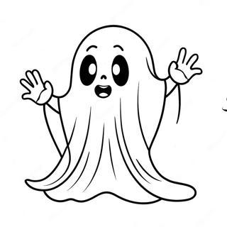 Cute Horror Ghost Coloring Page 49112-39343