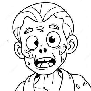 Adorable Zombie Coloring Page 49113-39345