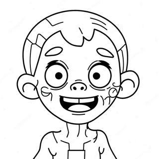 Adorable Zombie Coloring Page 49113-39346