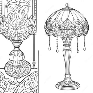 Elegant Tiffany Lamp Coloring Page 49133-39361