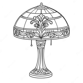 Elegant Tiffany Lamp Coloring Page 49133-39362