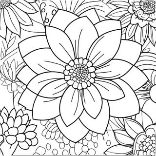 Dahlia Flower Coloring Page 49152-39382