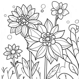 Dahlia Coloring Pages